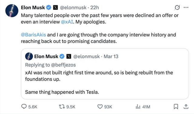 马斯克罕见自省,xAI创始团队大换血;公司从头重建,人才流失引关注。 IT技术 马斯克罕见自省,xAI创始团队大换血;公司从头重建,人才流失引关注。 IT技术 马斯克罕见自省,xAI创始团队大换血;公司从头重建,人才流失引关注。 IT技术