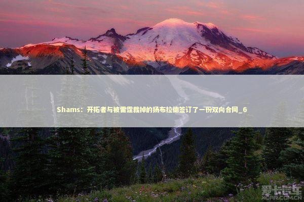 Shams：开拓者与被雷霆裁掉的扬布拉德签订了一份双向合同_6