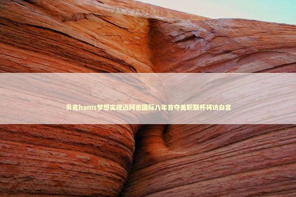 贝克hams梦想实现迈阿密国际八年首夺美职联杯将访白宫