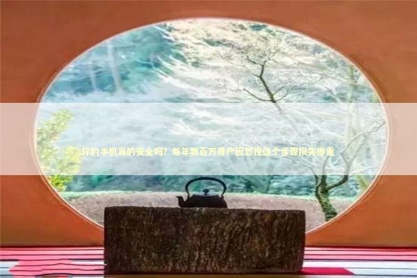 你的手机真的安全吗？每年数百万用户因忽视这个步骤损失惨重